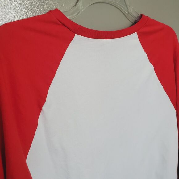 USMC Marines Semper Fidelis Baseball Tee Size XL Red White Sun International - Picture 8 of 10